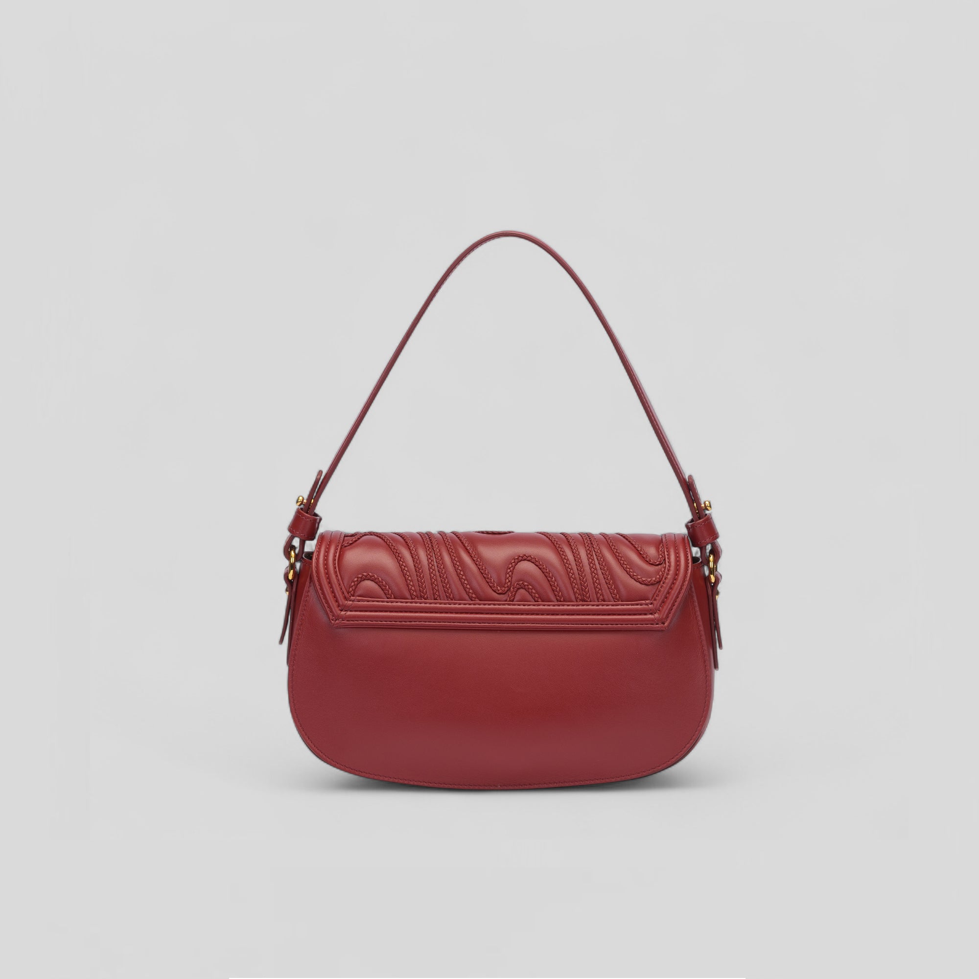 Borsa a spalla TRECY in vitello rosso