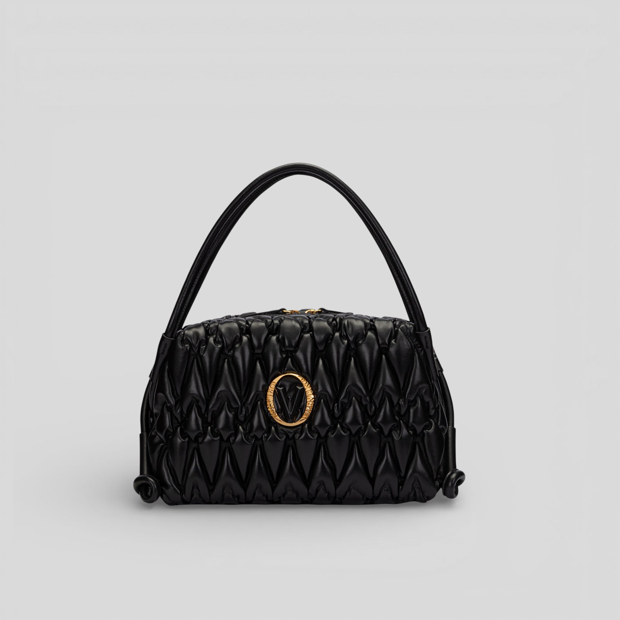 Borsa a mano piccola LIA in vitello nero