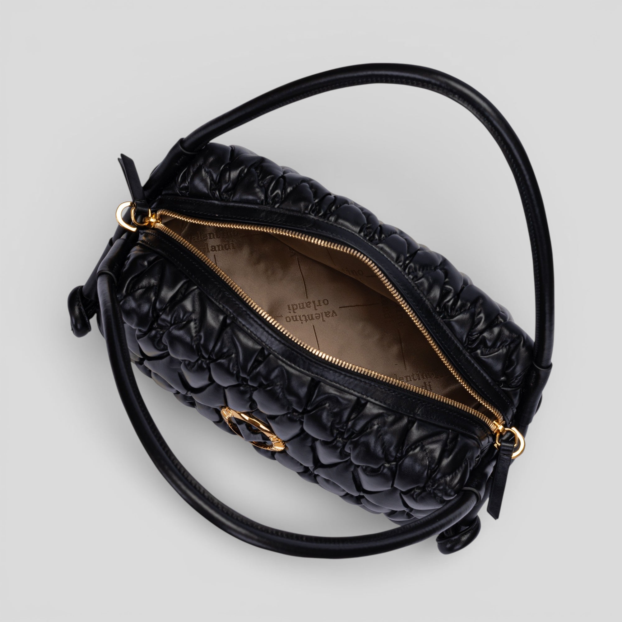 Borsa a mano piccola LIA in vitello nero