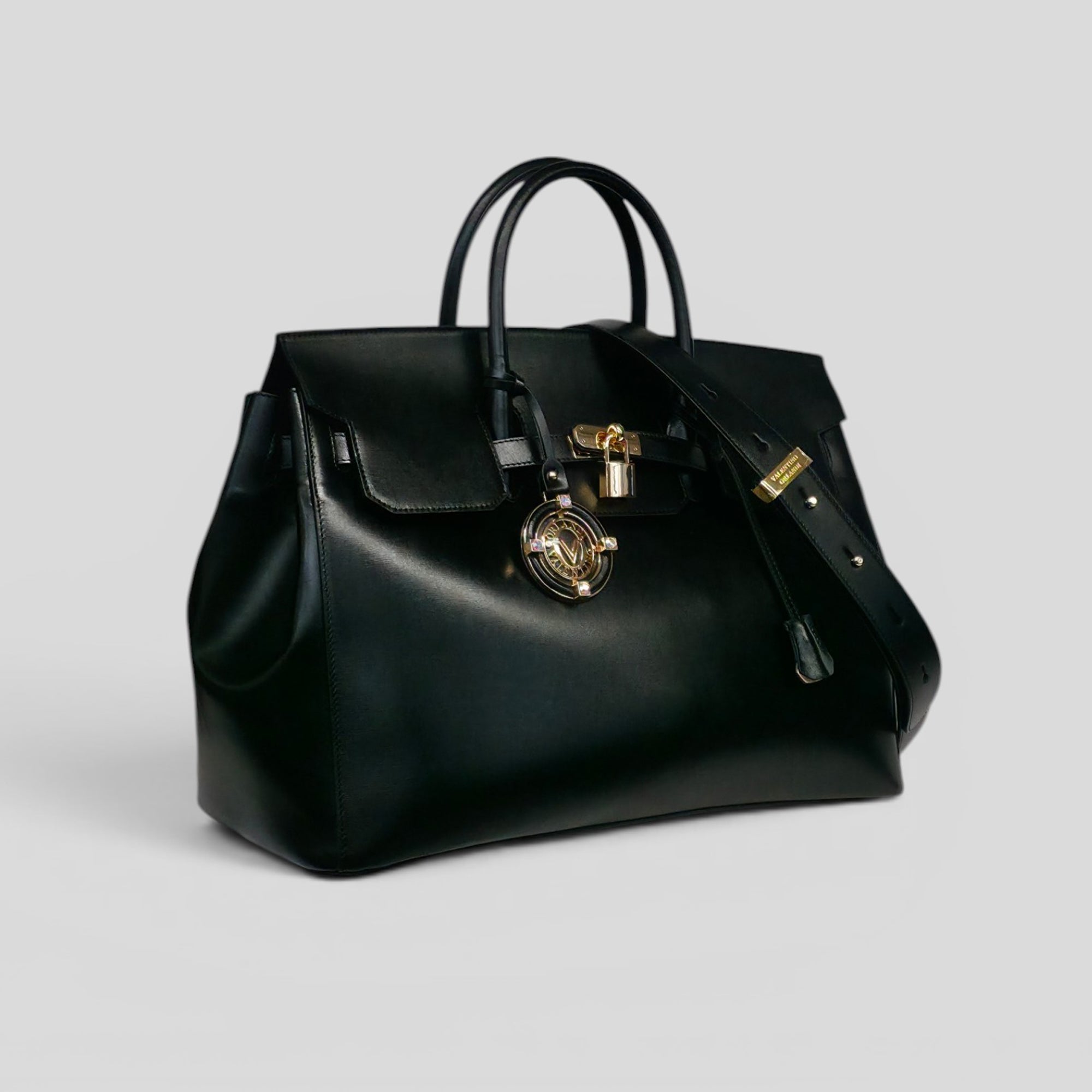 Borsa a tote JENNI in vitello nero