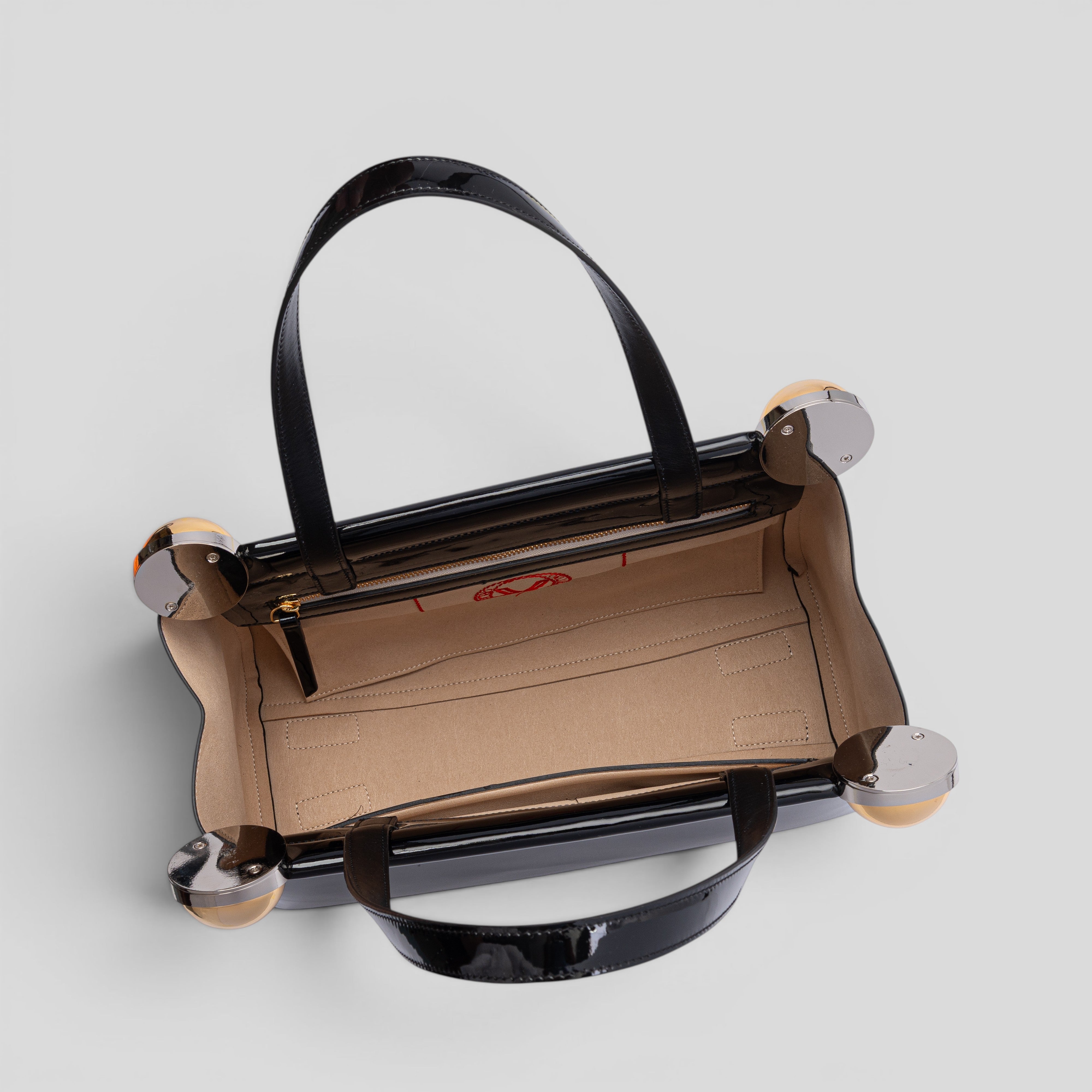 Borsa a spalla GLAMOUR 7584 in vernice nero