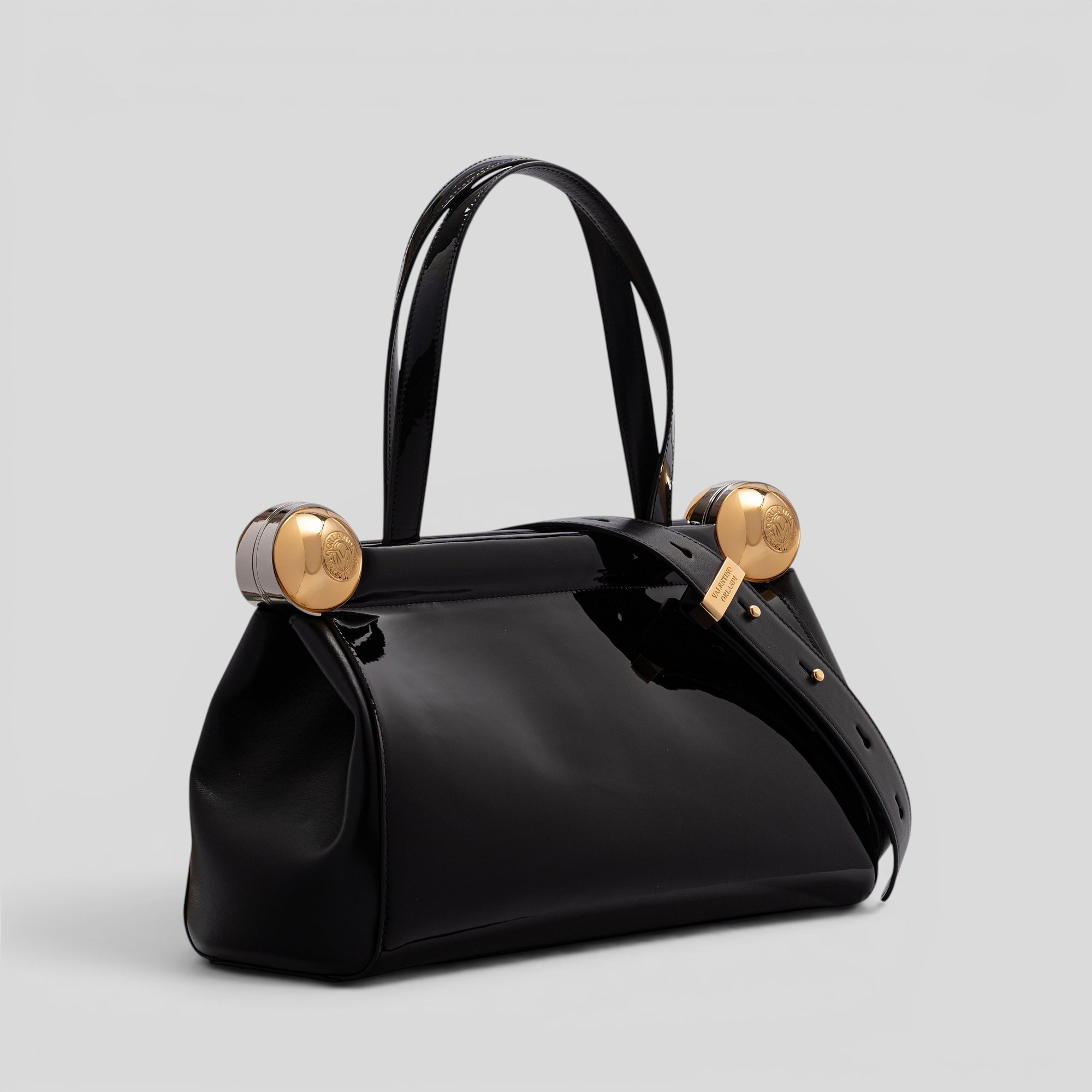 Borsa a spalla GLAMOUR 7584 in vernice nero
