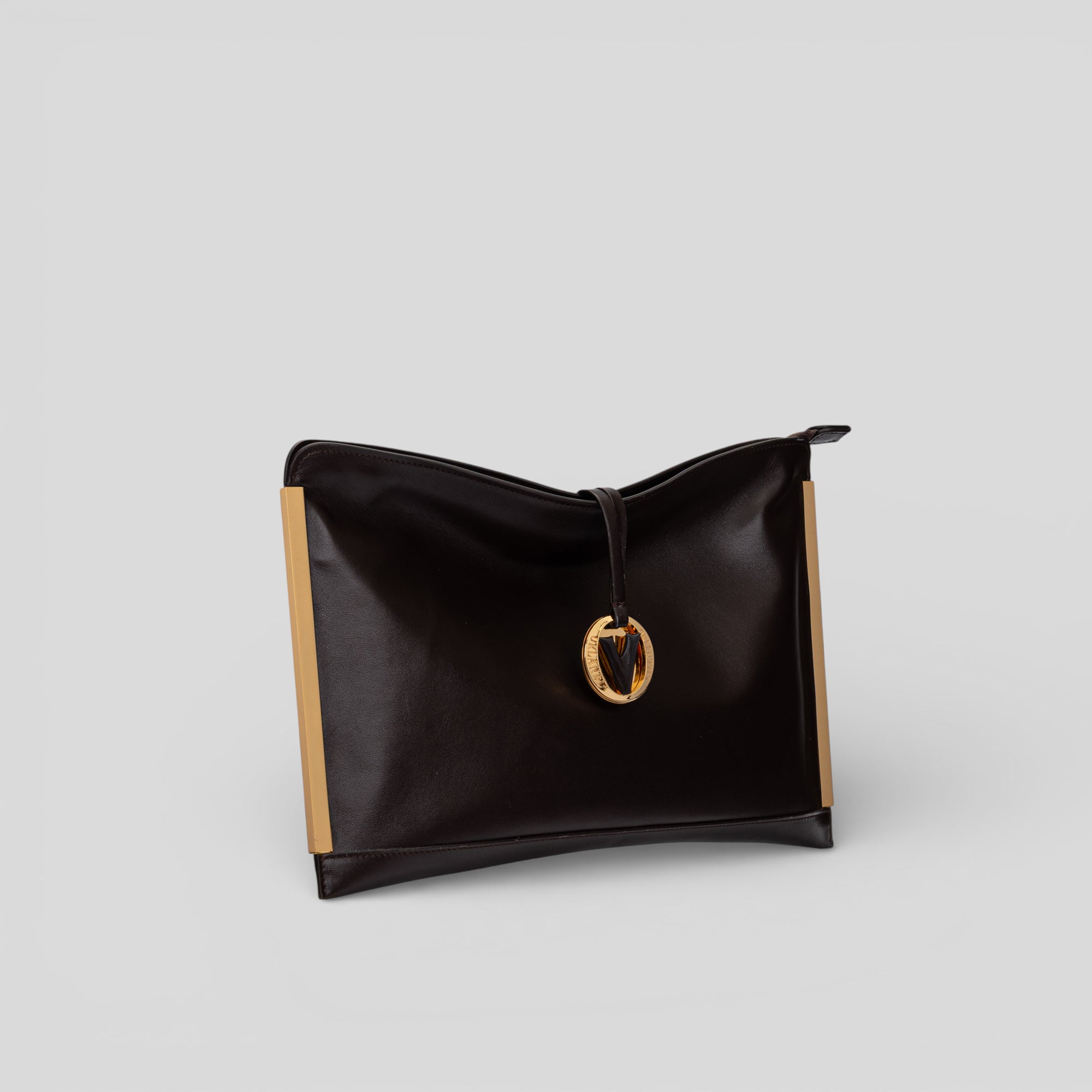 Borsa a mano CRISTY in vitello marrone