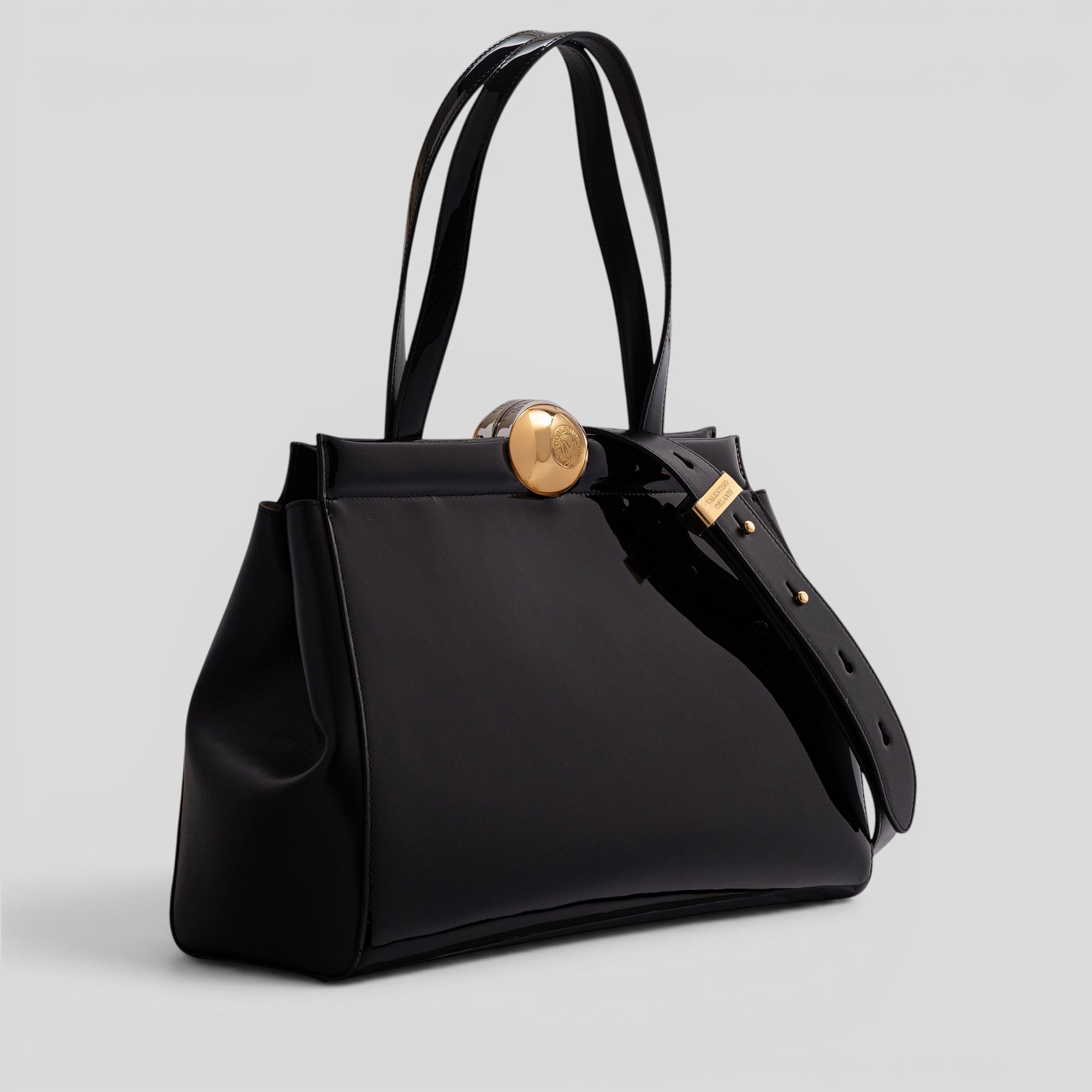 Borsa a spalla GLAMOUR 7634 in vernice nero