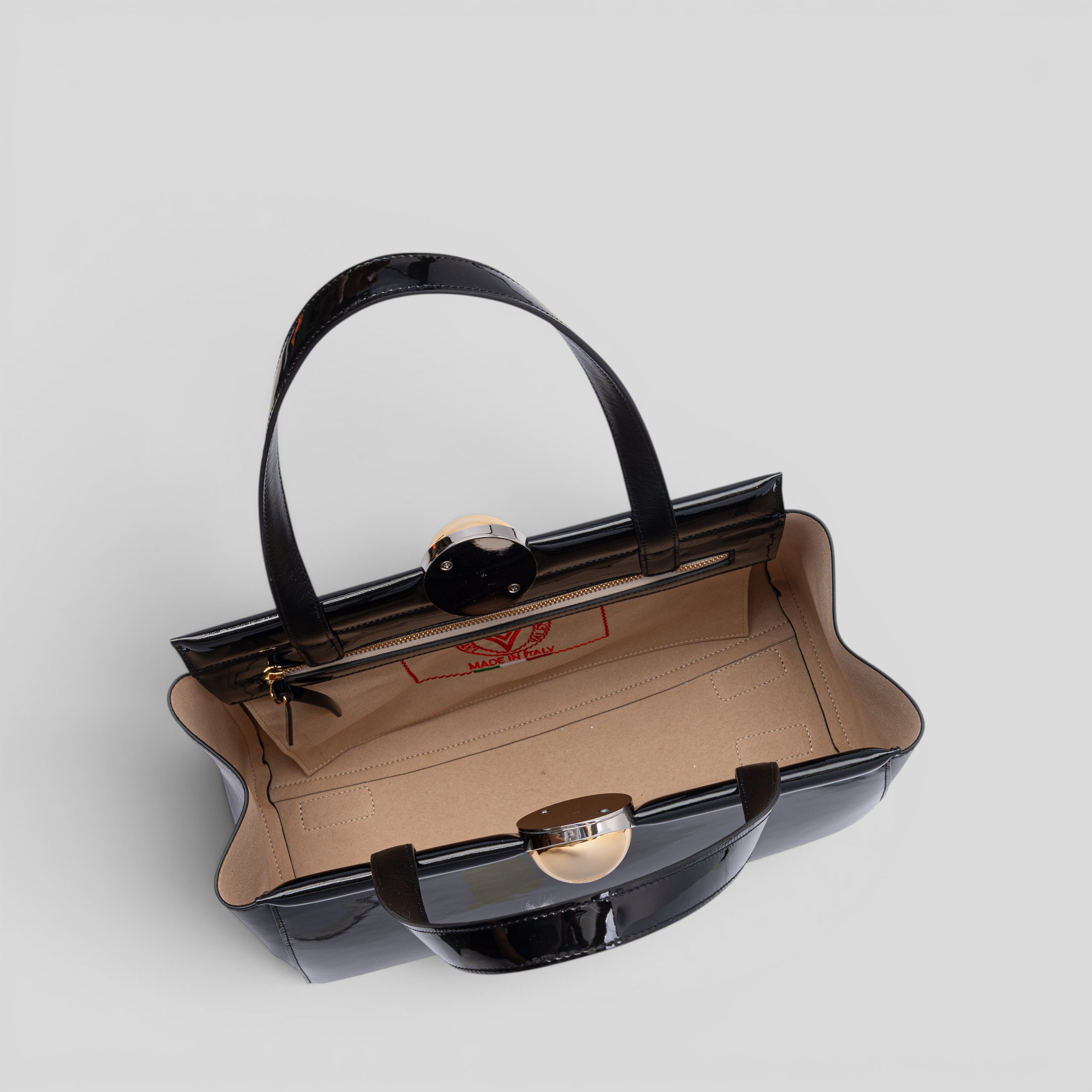 Borsa a spalla GLAMOUR 7647 in vernice nero