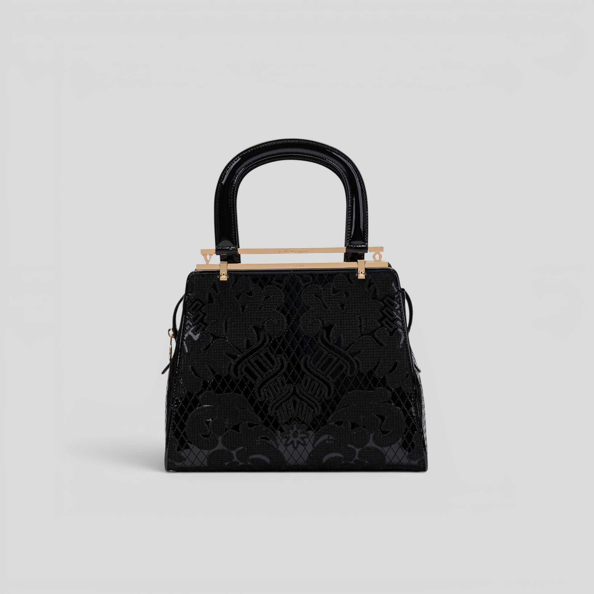 Borsa a mano piccola RODI in vernice nero