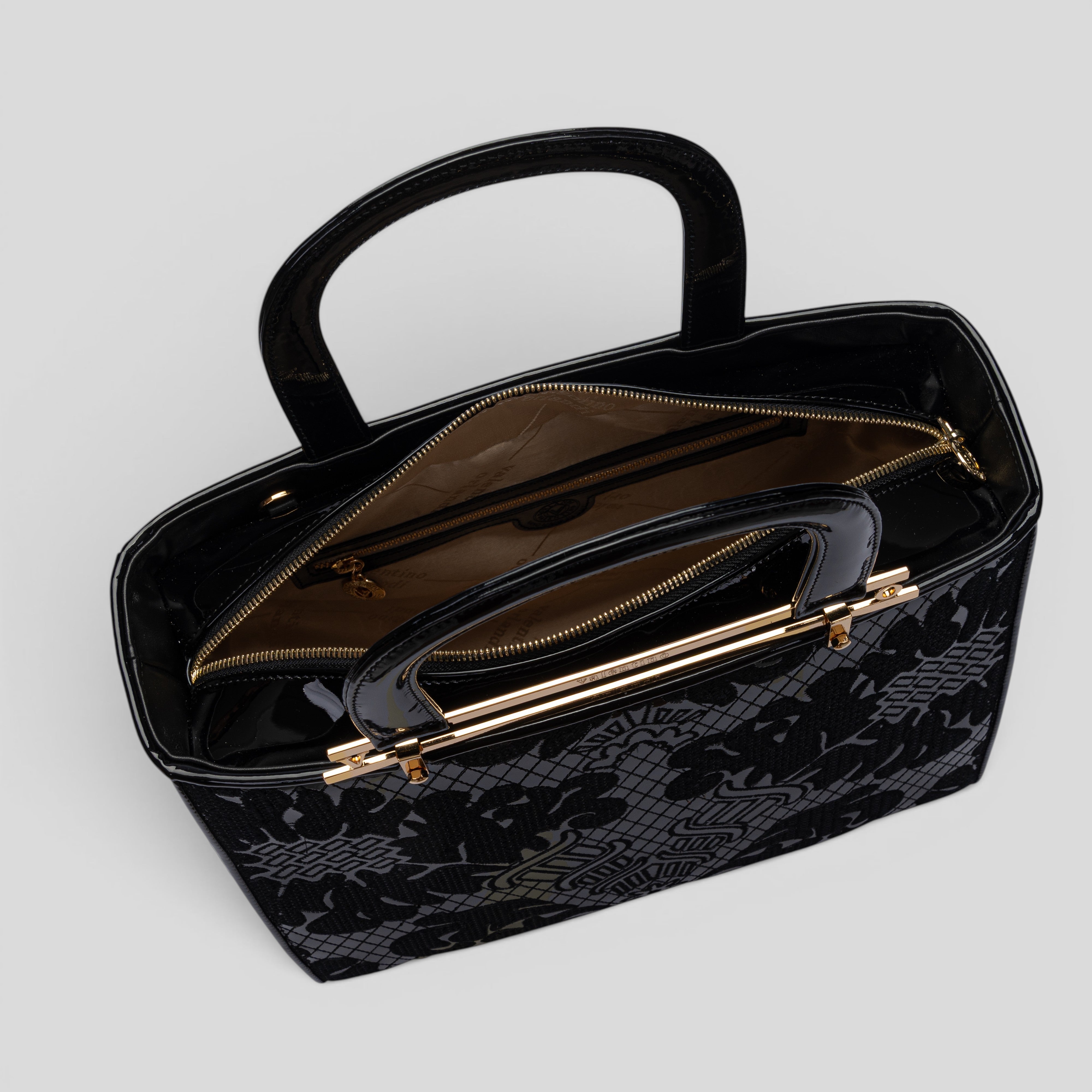Borsa a mano grande RODI in vernice nero