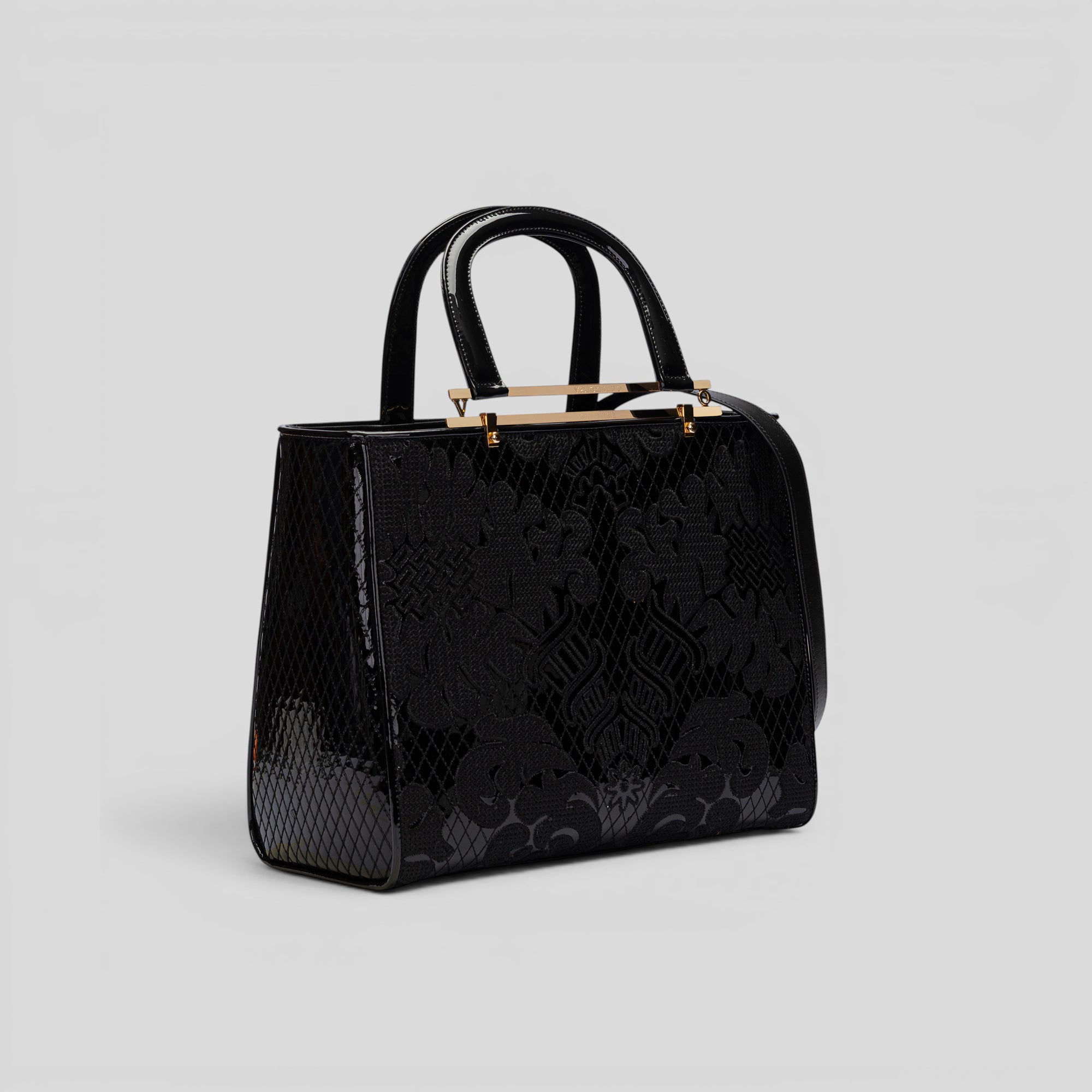 Borsa a mano grande RODI in vernice nero