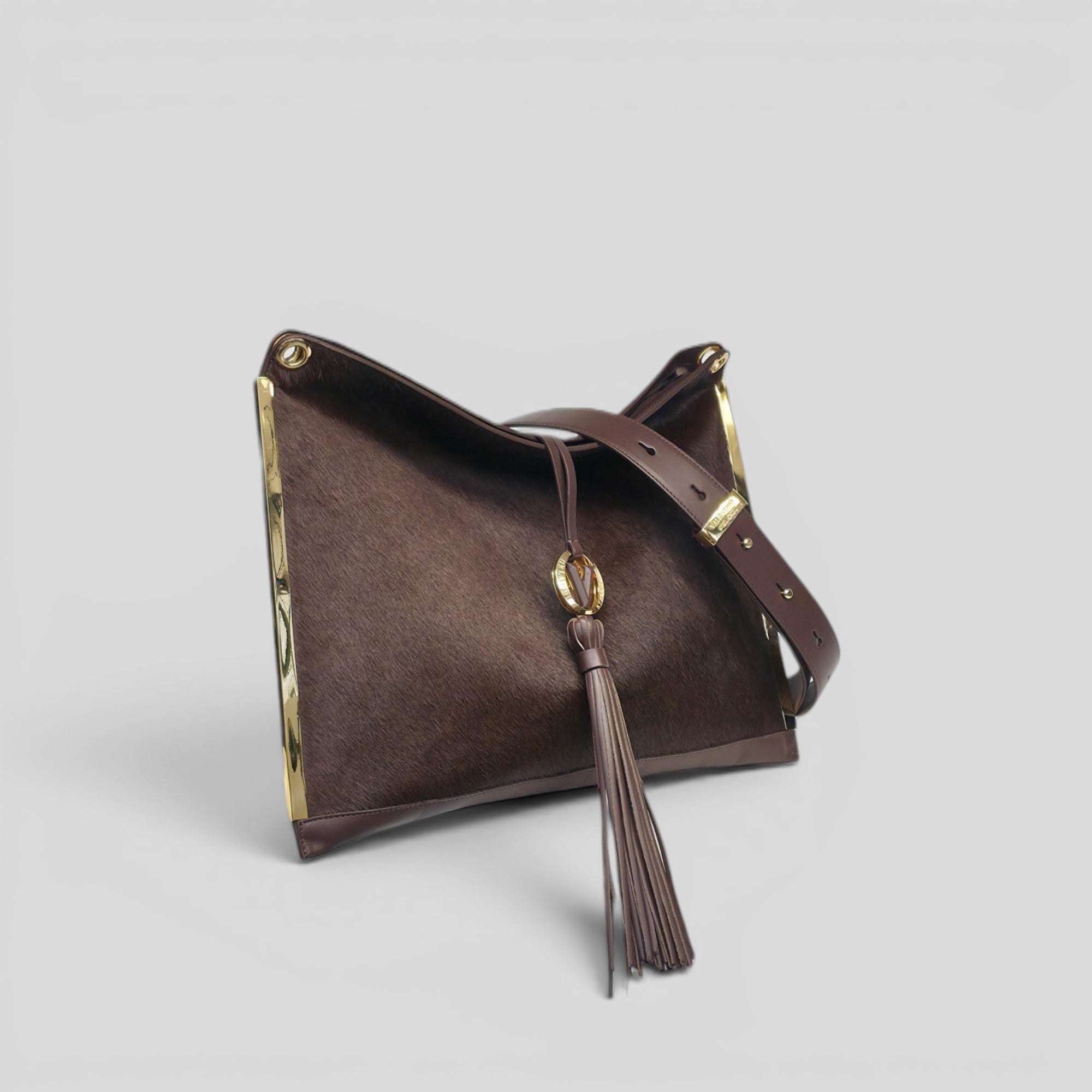 Borsa a mano ATIS in cavallino marrone